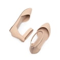 thumbnail image 6 of BURUDANI Women Flats Shoes Low Wedge Sandals Ankle Strap Pointed Toe, 6 of 6