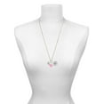 thumbnail image 3 of Delight Jewelry Silvertone Little Bird Initial - V - Purple Heart Nurse Strong Zoe Necklace, 3 of 4