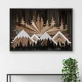 thumbnail image 3 of PixonSign Framed Wall Art Wood Panel Snowy Mountains Nature Wilderness Modern Art Country/Farmhouse Rustic Multicolor Canvas Prints Fine Art for Bedroom, Office -, 3 of 5