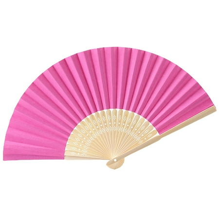 

Juhai Folding Fan Easy to Paint Bamboo Fan Handle Smooth Opening Comfortable Grip DIY Preschool Education Foldable Fan Home Supply