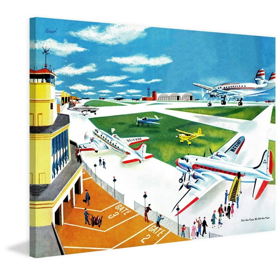 "Airport" Painting Print on Canvas