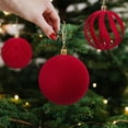 thumbnail image 4 of Christmas Decorations 6 Piece Flocked Christmas Balls Christmas Decoration SetMultiple Styles Of Christmas Tree Decorations Can Also Be Used For Other Party, 4 of 6