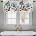 thumbnail image 4 of 2 Pack Blue Broccoli Valance for Window Farmhouse Rustic Floral Retro Victorian Style Kitchen Valance Rod Pocket Short Curtain Topper Decorative Window Treatment for Living Room Bedroom 60"x18", 4 of 8
