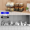 thumbnail image 5 of 2 Pack Pull Out Spice Rack Organizer for Cabinet, 2 Tier Metal Slide Out Seasoning Organizer and Storage Heavy Duty Vertical Spice Rack Shelf Pullout for Kitchen Cabinets No Drilling (Black), 5 of 8