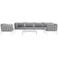 thumbnail image 3 of Modway Harmony 7 Piece Outdoor Patio Aluminum Sectional Sofa Set, Multiple Colors, 3 of 8