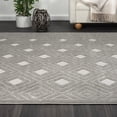 thumbnail image 3 of Laddha Home Designs 5' x 7' Geometric Diamond Indoor Outdoor Area Throw Rug - Gray, 3 of 9