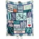 thumbnail image 1 of LHSHID Soft Bicycle Cycling Blanket for Couch Bed Cozy Fleece Flannel Bike Cycling Throw Blanket for Kids Adults Cycling Gifts for Men and Women 60x80in, 1 of 6