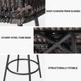 thumbnail image 6 of Dextrus Set of 4 Outdoor Rattan Wicker Bar Stools, Swivel Patio Bar Height Chairs, Counter Height Barstool with Cushions, Armrest and Footrest for Indoor, Garden, Poolside, Lawn, Backyard, Black, 6 of 9