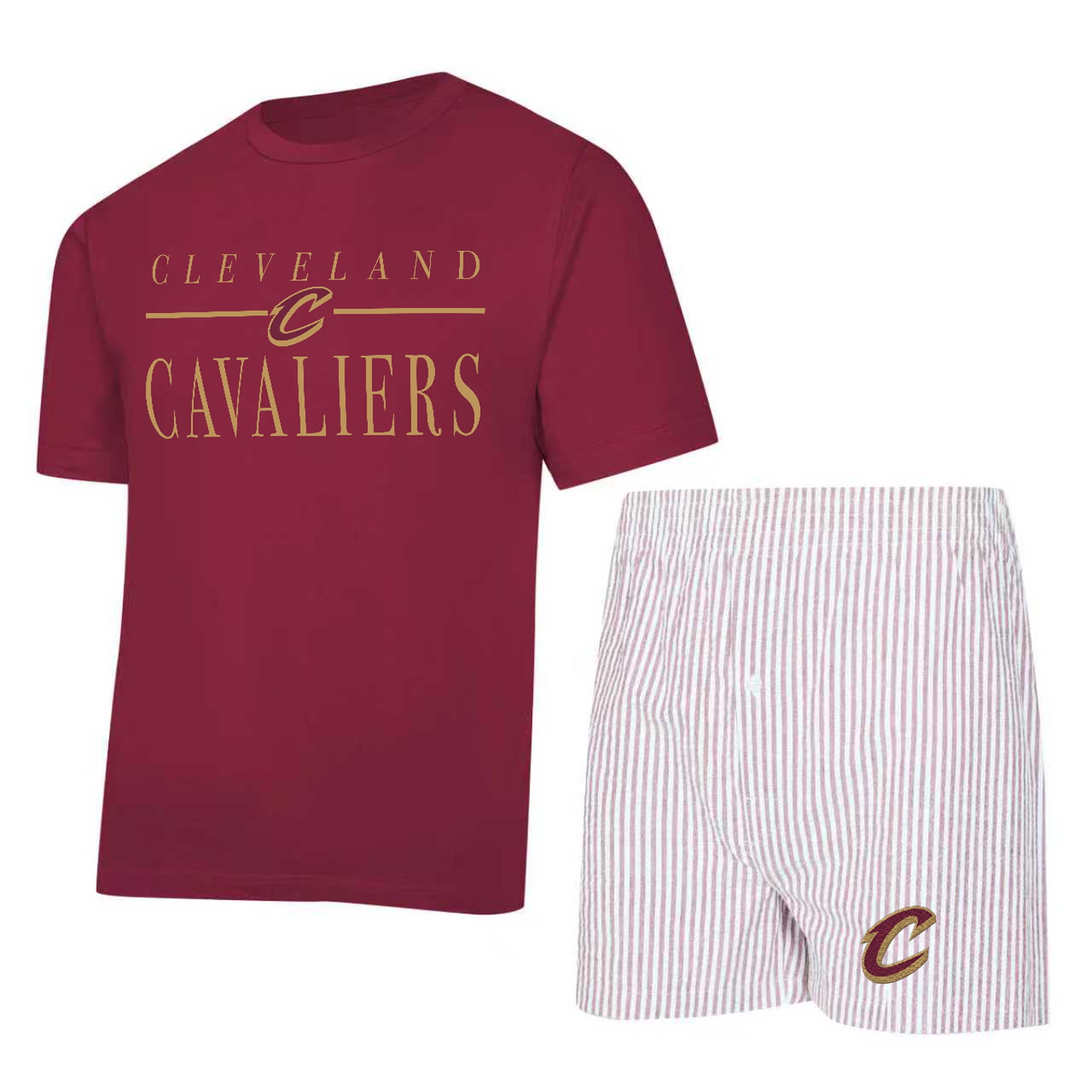 Women's Concepts Sport Wine/White Cleveland Cavaliers Copeland T-Shirt & Shorts Sleep Set