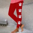 thumbnail image 2 of YOIAVAIOY Leggings de Noël pour Femmes Mode Xmas Pantalons de Yoga Décontractés Doux comme du Beurre Collants de Détente Rouges P, 2 of 6