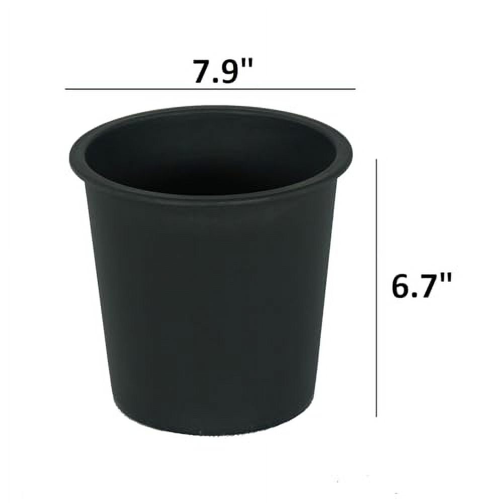 7.9" Round Nursery Plant Pot - Garden Plastic Pots with Drainage (5-Pack)