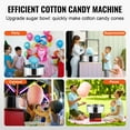 thumbnail image 5 of VEVOR Electric Cotton Candy Machine, 1000W Candy Floss Maker, Commercial Cotton Candy Machine with Stainless Steel Bowl, and Sugar Scoop, Perfect for Home Kids Birthday, Family Party (Red), 5 of 9