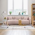 thumbnail image 7 of Kevinplus 93.6" Modern Curved Sofa with 3 Pillows 4-Seat Mid Century Cloud Sofa Boucle Fabric Couch for Bedroom Office Apartment (Pink), 7 of 7