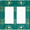 thumbnail image 6 of Metal Light Switch Plate Cover Elegant Burgundy Chandelier Damask DAM096, 6 of 13