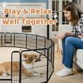 thumbnail image 2 of CL.HPAHKL Dog Playpen Indoor Outdoor, 16 Panels 40" Height Metal Puppy Playpen Pet Playpen with Doors for Small/Medium/Large Dogs Exercise Pen, Dog Pen Dog Fence for Garden, Yard, RV Camping, 2 of 7