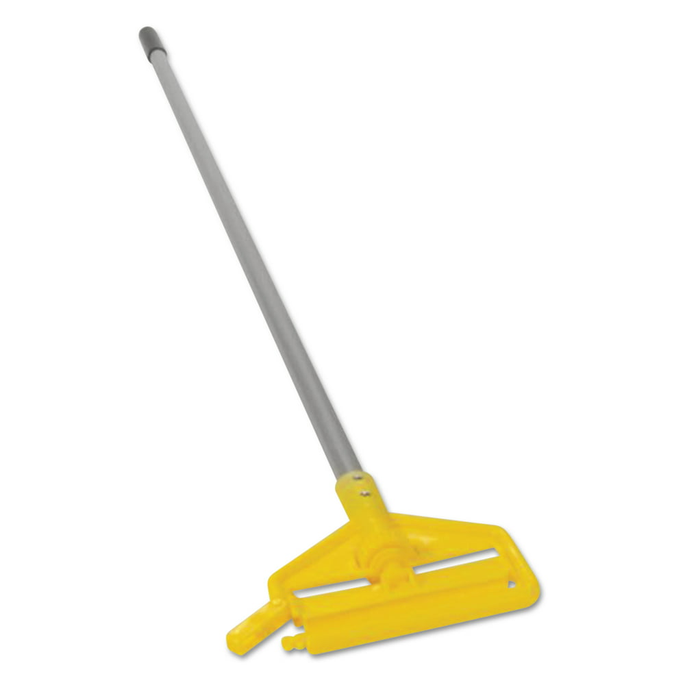 Rubbermaid Commercial Invader Aluminum SideGate WetMop Handle, 1 dia x 60, Gray/Yellow