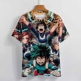 thumbnail image 4 of My Hero Academia Womens T-Shirt Round Neck Short Sleeve Tee Shirts Summer Breathable Tops Blouse 4XL, 4 of 8