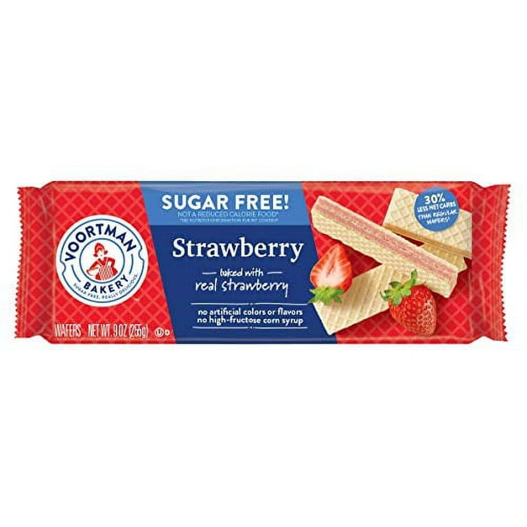 Voortman Sugar Free Wafers Variety Pack | Chocolate, Strawberry, Vanilla | 3 Pack