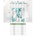 thumbnail image 6 of No Hook Shower Curtain with Snap in Liner, Abstract Geometric Blue Willow Leaves Lines Hotel Shower Curtains for Bathroom, Washable Shower Curtain Liner Set with Mesh Top Window, 72"x96", 6 of 6