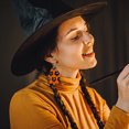 thumbnail image 5 of "Be The of All with Our Fabulous Halloween Leather Earrings!", 5 of 5