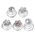 thumbnail image 3 of 10pcs Wedding Pearls Flower Hairpins Swirl Spirals Twist Tiara Hair Jewelry, 3 of 5