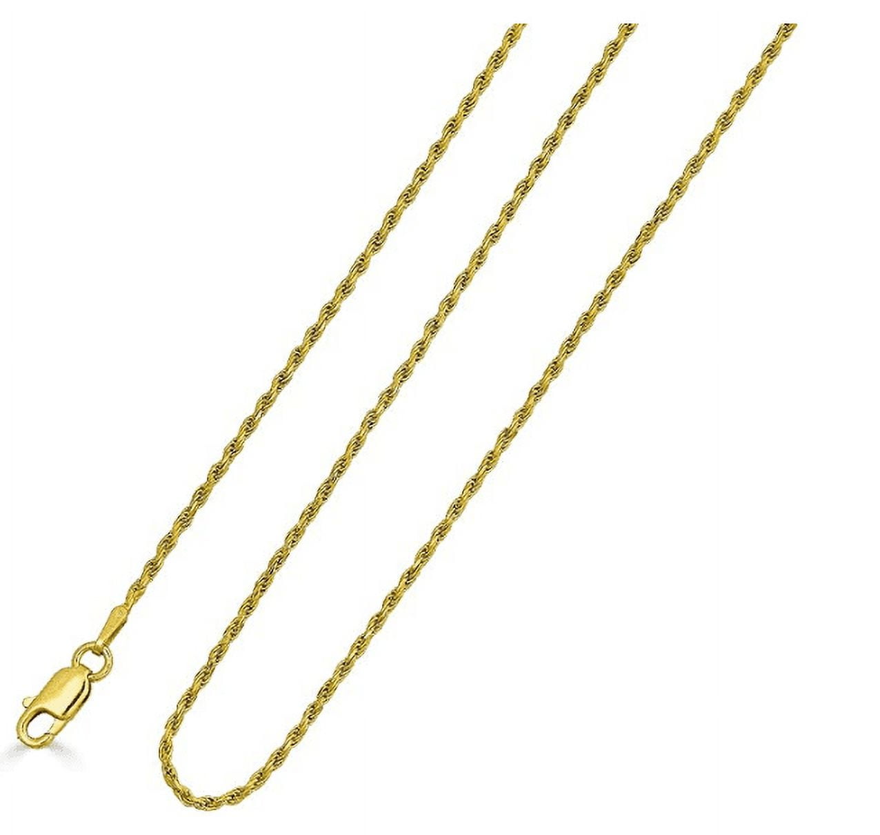 RM Necklace 14k, Yellow Gold, 16-30 inch, Rope Chain