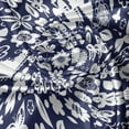 thumbnail image 7 of Ambesonne Navy Valance & Curtain, Heart Butterflies Leafs, 55"x45", Navy Blue and White, 7 of 7