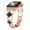 Rosegold+Black, variant on TECH CIRCLE for Apple Watch Clover Bands 38mm 40mm 41mm, Simple Stylish Sparkle Diamond Metal Dressy iWatch Bands Woman Cute Wrist Strap for Apple Watch Band Series 9 SE 8 7 6 5 4 3 2 1,Black+Black