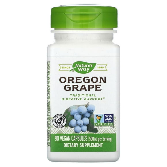 Nature's Way | Oregon Grape, 90 Caps | Uva de Oregón, 90 Cápsulas, Apoyo digestivo
