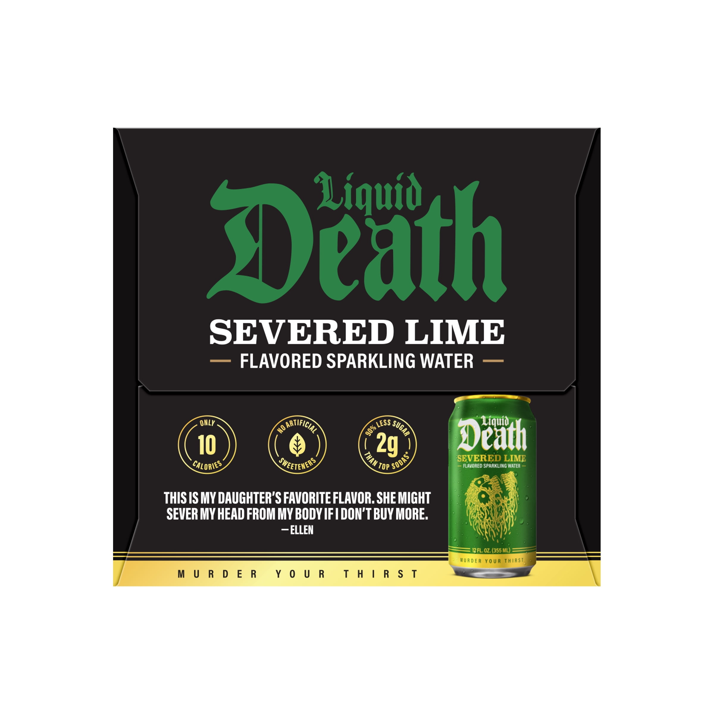 Liquid Death, Rootbeer Wrath, 6-Pack, Soda-Flavored Sparkling
