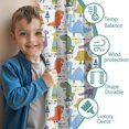 thumbnail image 3 of Blackout Kids Curtains,Colorful Dinosaurs Skating Pattern Childrens Insulated Curtains Set Of 2,Bedroom Essentials,Toddler Room Decor 42"x84", 3 of 5