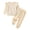 Apricot, variant on GYRATEDREAM Girls 2 Piece Outfit Cable Textured Ruffle Sweatshirt Jogger Pants Set, 18M-6T Kids Casual Tracksuit