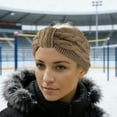 thumbnail image 2 of Unique Bargains 1 Pc Women's Warm Headband Winter Ear Warmer Cable Knit Head Wraps Dark Brown, 2 of 6