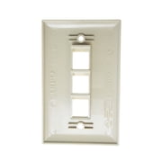 On-Q WP3403IV 1Gang, 3Port Wall Plate, Ivory