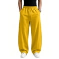thumbnail image 7 of Evdexr Men's Sweatpants Straight Leg Baggy Sweats 2026 Workout Lounge Wide Leg Trousers Drawstring Breathable Loose Fit Athletic Pants with Pockets 3XL, 7 of 7