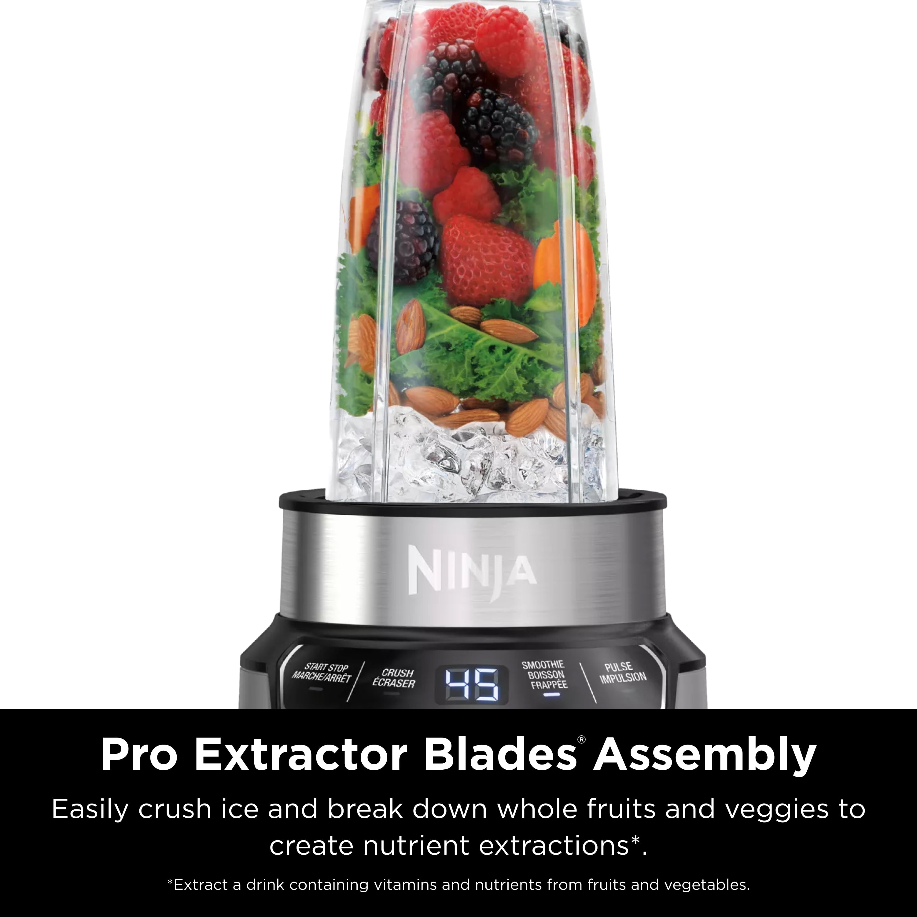 Ninja Nutri Blender Pro with Auto iQ 1100 Peak Watt Personal Blender Walmart