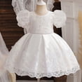 thumbnail image 6 of WUXIAN Toddler Children Girls Short Sleeve Bowknot Embroidery Lace Dresses Clothes Comfort Sundress, 6 of 6