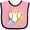 Pink and Black, variant on Inktastic Baseball Sports Heart Girls Baby Bib