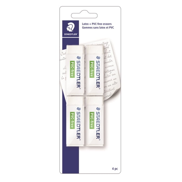 Staedtler PVC-Free Eraser, 4 Pack