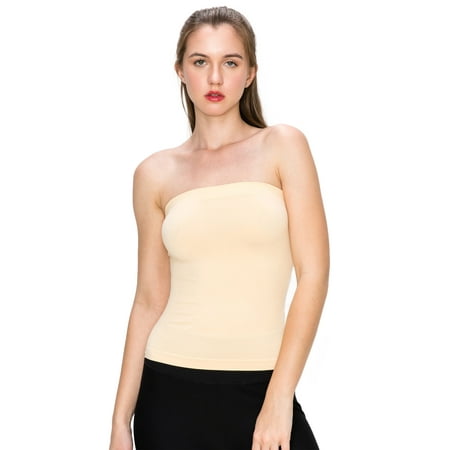 

Kurve by Idea Medium Length Tube Top with Built-in Shelf Bra UV Protective Fabric UPF 50+ (Made with Love in The USA)