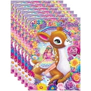 Lisa Frank 32-Page Coloring and Activity Book with Stickers (Pack of 6)