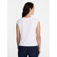thumbnail image 4 of Time and Tru Women's Muscle Tank Top with Piped Trim, Sizes XS-XXXL, 4 of 6