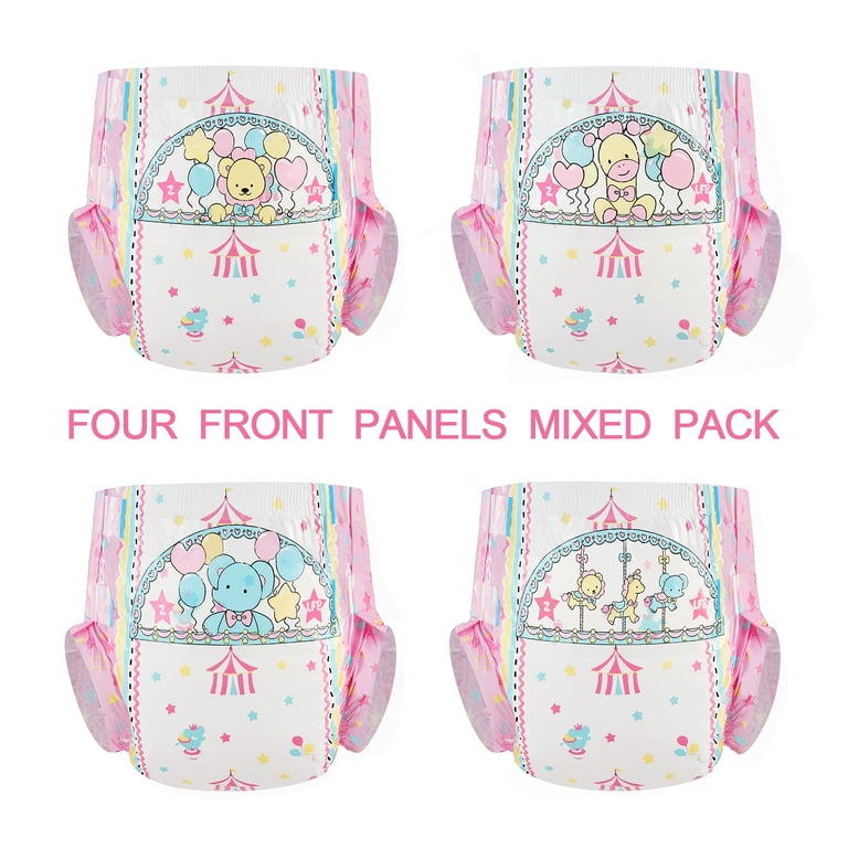 Littleforbig Printed Diaper 10 Pieces - Little Circus (Large 36