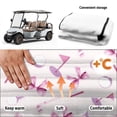 thumbnail image 6 of XYZCANDO Pink Golf Bow 2-Seat Golf Cart Seat Cover - Terry Cloth Non-Slip with 4 Pockets, Universal Fit for EZGO Club Car, 6 of 8