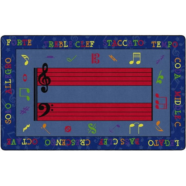 Flagship Carpets FE121-44A Tapis Amusant avec Musique 7 Pi. 6 Po. x 12 Pi. - Rectangle