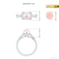 thumbnail image 5 of ANGARA Japanese Akoya Cultured Pearl Crossover Shank Engagement Ring in 14K White Gold for Women | June Birthstone, Birthday, Anniversary, Jewelry Gift for Women | Pearl Ring, 5 of 9
