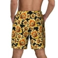 thumbnail image 2 of Lsque Mens Swim Trunks Sunflowers 1 Pattern - Bathing Suit Compression Liner - Beach Swim Shorts Swimwear - (S-3XL) - Stretch Quick Dry -Small, 2 of 9