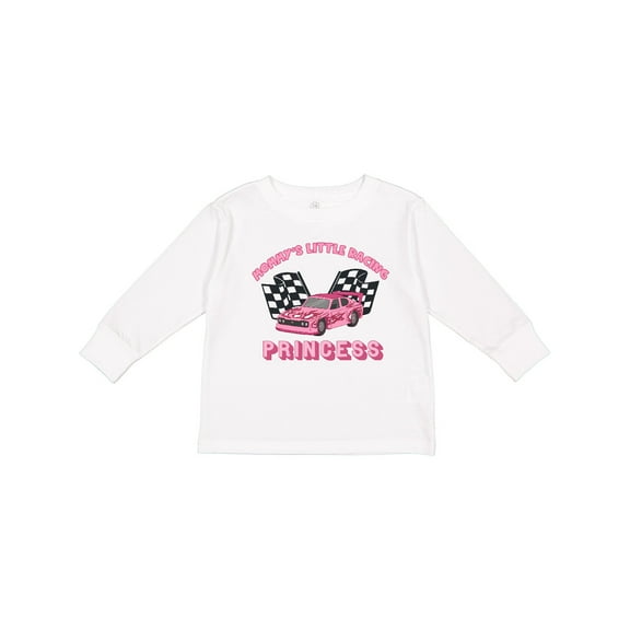 Inktastic Mommy's Racing Princess Pink Race Car Boys or Girls Long Sleeve Toddler T-Shirt