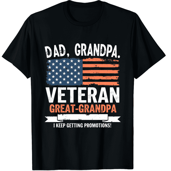 Great-Grandpa Veteran Promotion Mens T-Shirt - Patriotic Design