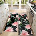 thumbnail image 4 of Kitchen Rugs Sets Of 2,Pioneer Flower Floral Print Pattern Anti Fatigue Kitchen Mat Rugs Non Slip Washable,Decorative Kitchen Floor Mats for Kitchen,Sink,Laundry,17"X47", 4 of 5